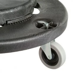 Dolly For 20, 32, 44, 55 Gallon Rubbermaid Round Trash Container -Cheap Trash & Recycling Store 239003BK 05