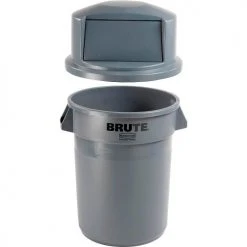Rubbermaid Dome Lid For 55 Gallon Trash Container - Gray -Cheap Trash & Recycling Store 239006GY 01