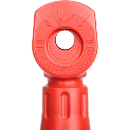 Justrite® Heavy-Duty Steel Outdoor Ashtray, 2-1/2 Gallon, Red 4 Justrite® Heavy-Duty Steel Outdoor Ashtray, 2-1/2 Gallon, Red - Image 4