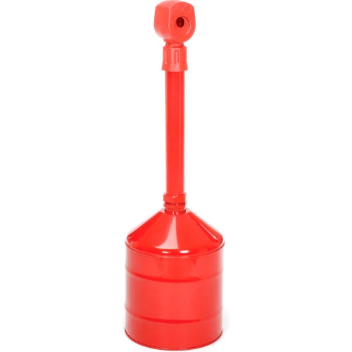 Justrite® Heavy-Duty Steel Outdoor Ashtray, 5 Gallon, Red 1 Justrite® Heavy-Duty Steel Outdoor Ashtray, 5 Gallon, Red