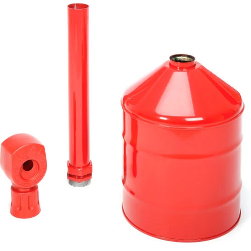 Justrite® Heavy-Duty Steel Outdoor Ashtray, 5 Gallon, Red 3 Justrite® Heavy-Duty Steel Outdoor Ashtray, 5 Gallon, Red - Image 3