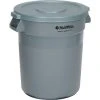Global Industrial™ Plastic Trash Can with Lid - 10 Gallon Gray