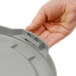 Global Industrial™ Plastic Trash Can Lid - 10 Gallon Gray -Cheap Trash & Recycling Store 240457GY 04