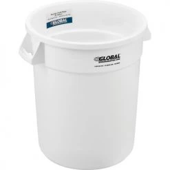 Global Industrial Plastic Trash Can - 20 Gallon White