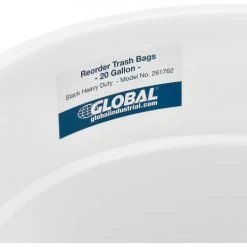 Global Industrial™ Plastic Trash Can - 20 Gallon White -Cheap Trash & Recycling Store 240458WH 08