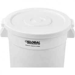 Global Industrial™ Plastic Trash Can Lid - 20 Gallon White -Cheap Trash & Recycling Store 240459WH 02