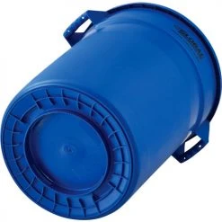 Global Industrial™ Plastic Trash Can - 32 Gallon Blue -Cheap Trash & Recycling Store 240460BL 02
