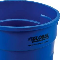 Global Industrial™ Plastic Trash Can - 32 Gallon Blue -Cheap Trash & Recycling Store 240460BL 04