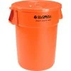 Global Industrial™ Plastic Trash Can with Lid - 44 Gallon Bright Orange