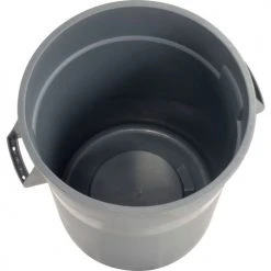 Global Industrial™ Plastic Trash Can with Dome Lid - 44 Gallon Gray -Cheap Trash & Recycling Store 240462GYD 02