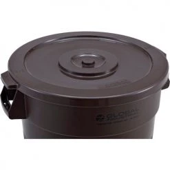 Global Industrial™ Plastic Trash Can Lid, 44 Gallon, Brown -Cheap Trash & Recycling Store 240463BN 03