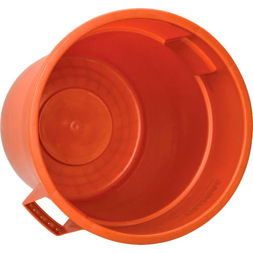 Global Industrial Plastic Trash Can - 55 Gallon Orange 2 Global Industrial Plastic Trash Can - 55 Gallon Orange - Image 2