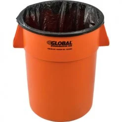 Global Industrial Plastic Trash Can - 55 Gallon Orange 22 Global Industrial Plastic Trash Can - 55 Gallon Orange -Cheap Trash & Recycling Store 240464OR 06