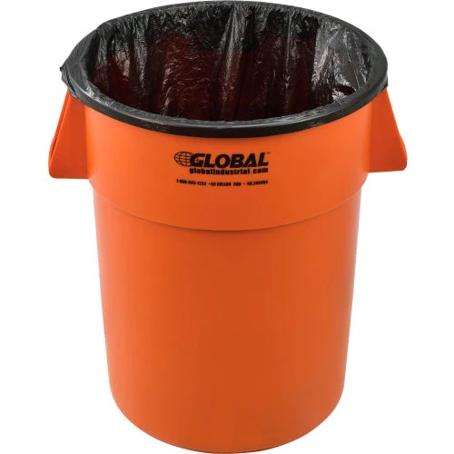 Global Industrial Plastic Trash Can - 55 Gallon Orange 7 Global Industrial Plastic Trash Can - 55 Gallon Orange - Image 7