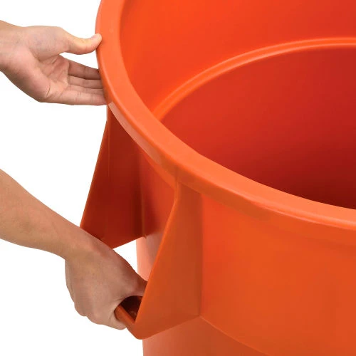 Global Industrial Plastic Trash Can - 55 Gallon Orange 9 Global Industrial Plastic Trash Can - 55 Gallon Orange - Image 9