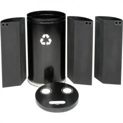 Witt Industries Recycling Can, 34.5 Gallon, Black -Cheap Trash & Recycling Store 240619BK 05