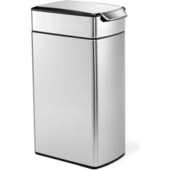 Simplehuman® Stainless Steel Slim Touch-Bar Trash Can, 10-1/2 Gallon