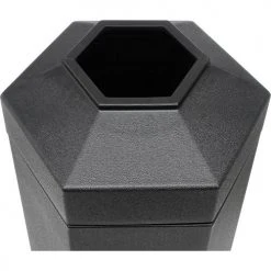 Commercial Zone PolyTec™ Open Top Hex Waste Container, Black, 50-Gallon -Cheap Trash & Recycling Store 240641BK 03