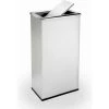 Commercial Zone Precision® Stainless Steel Rectangular Trash Can With Swivel Lid, 13-1/2 Gallon
