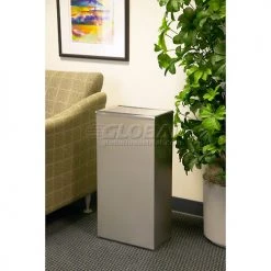 Commercial Zone Precision® Stainless Steel Rectangular Trash Can With Swivel Lid, 13-1/2 Gallon -Cheap Trash & Recycling Store 240710 04
