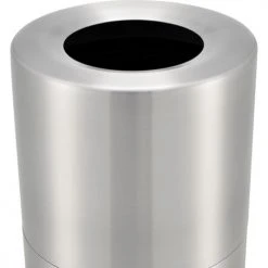 Global Industrial™ Aluminum Round Open Top Recycling Can, 20 Gallon, Satin Clear -Cheap Trash & Recycling Store 240716R 04