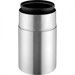 Global Industrial™ Aluminum Round Open Top Trash Can, 20 Gallon, Satin Clear -Cheap Trash & Recycling Store 240716 04