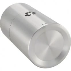 Global Industrial™ Aluminum Round Open Top Recycling Can, 35 Gallon, Satin Clear -Cheap Trash & Recycling Store 240718R 05