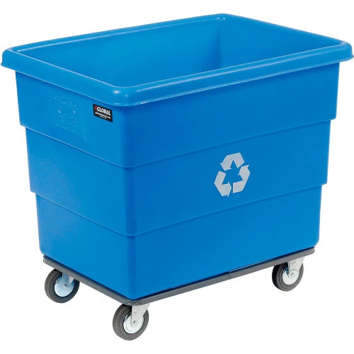Dandux Recycling Cube Truck For Multiple Recyclables, 16 Bushel, Blue 1 Dandux Recycling Cube Truck For Multiple Recyclables, 16 Bushel, Blue