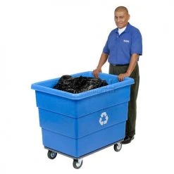 Dandux Recycling Cube Truck For Multiple Recyclables, 12 Bushel, Blue -Cheap Trash & Recycling Store 240754 02 2