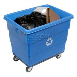 Dandux Recycling Cube Truck For Multiple Recyclables, 14 Bushel, Blue -Cheap Trash & Recycling Store 240754 05