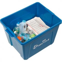Global Industrial Curbside Recycling Bin, 14 Gallon, Blue 16 Global Industrial Curbside Recycling Bin, 14 Gallon, Blue -Cheap Trash & Recycling Store 240771 02