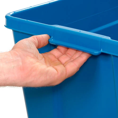 Global Industrial Curbside Recycling Bin, 14 Gallon, Blue 5 Global Industrial Curbside Recycling Bin, 14 Gallon, Blue - Image 5