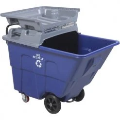 Global Industrial™ Gray Lid for Blue Recycling 1/2 Cubic Yard Tilt Truck -Cheap Trash & Recycling Store 240924 20
