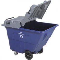 Global Industrial™ Gray Lid for Blue Recycling 1/2 Cubic Yard Tilt Truck -Cheap Trash & Recycling Store 240924 22