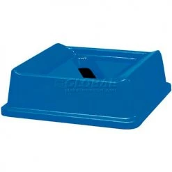 Rubbermaid® Square Paper Slot Recycling Lid, Blue