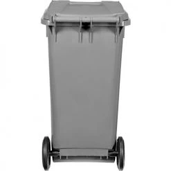 Global Industrial™ Mobile Trash Container with Lid, 32 Gallon Gray -Cheap Trash & Recycling Store 241077GY 06