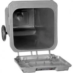 Global Industrial™ Mobile Trash Container with Lid, 32 Gallon Gray -Cheap Trash & Recycling Store 241077GY 07