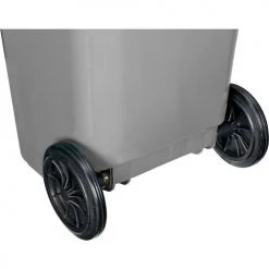 Global Industrial™ Mobile Trash Container with Lid, 32 Gallon Gray -Cheap Trash & Recycling Store 241077GY 09