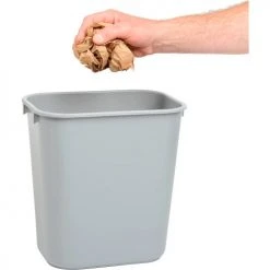 Rubbermaid® Soft Molded Plastic Wastebasket - 13-5/8 Qt. -Cheap Trash & Recycling Store 241092GY 04