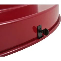Global Industrial™ Steel Dome Lid For Mesh Trash Container, Red -Cheap Trash & Recycling Store 241111RD 02