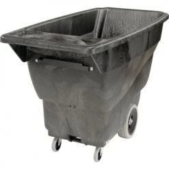Rubbermaid® Standard Duty Structural Foam Plastic Tilt Truck,1/2 Cu. Yd. Cap,450 Lbs. Cap,Black -Cheap Trash & Recycling Store 241394 04
