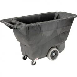 Rubbermaid® Standard Duty Structural Foam Plastic Tilt Truck,1/2 Cu. Yd. Cap,450 Lbs. Cap,Black -Cheap Trash & Recycling Store 241394 06