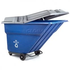 Global Industrial™ Lid for 1 Cu. Yd. Plastic Recycling Tilt Truck, Gray -Cheap Trash & Recycling Store 241969 01