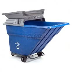 Global Industrial™ Lid for 1 Cu. Yd. Plastic Recycling Tilt Truck, Gray -Cheap Trash & Recycling Store 241969 04