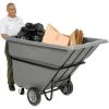 Global Industrial™ Heavy Duty Plastic Tilt Truck, 1 Cu. Yd. Cap,1250 Lbs. Cap, Gray
