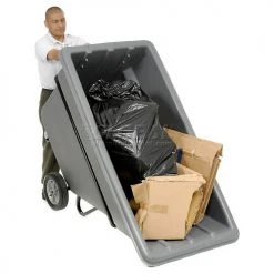 Global Industrial Heavy Duty Plastic Tilt Truck, 1 Cu. Yd. Cap,1250 Lbs. Cap, Gray 33 Global Industrial Heavy Duty Plastic Tilt Truck, 1 Cu. Yd. Cap,1250 Lbs. Cap, Gray -Cheap Trash & Recycling Store 242088 07