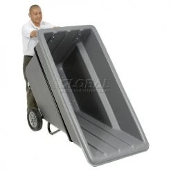 Global Industrial Heavy Duty Plastic Tilt Truck, 1 Cu. Yd. Cap,1250 Lbs. Cap, Gray 34 Global Industrial Heavy Duty Plastic Tilt Truck, 1 Cu. Yd. Cap,1250 Lbs. Cap, Gray -Cheap Trash & Recycling Store 242088 08