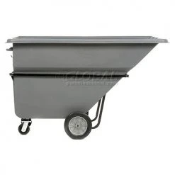 Global Industrial Heavy Duty Plastic Tilt Truck, 1 Cu. Yd. Cap,1250 Lbs. Cap, Gray 36 Global Industrial Heavy Duty Plastic Tilt Truck, 1 Cu. Yd. Cap,1250 Lbs. Cap, Gray -Cheap Trash & Recycling Store 242088 09