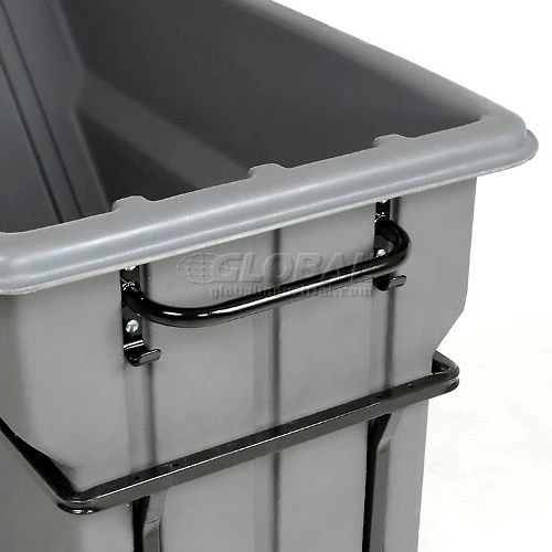 Global Industrial Heavy Duty Plastic Tilt Truck, 1 Cu. Yd. Cap,1250 Lbs. Cap, Gray 9 Global Industrial Heavy Duty Plastic Tilt Truck, 1 Cu. Yd. Cap,1250 Lbs. Cap, Gray - Image 9