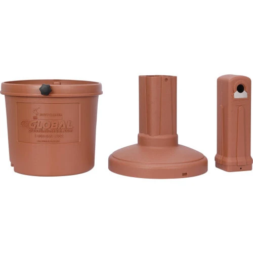 Global Industrial Outdoor Ashtray, 5 Gallon, Terracotta 7 Global Industrial Outdoor Ashtray, 5 Gallon, Terracotta - Image 7